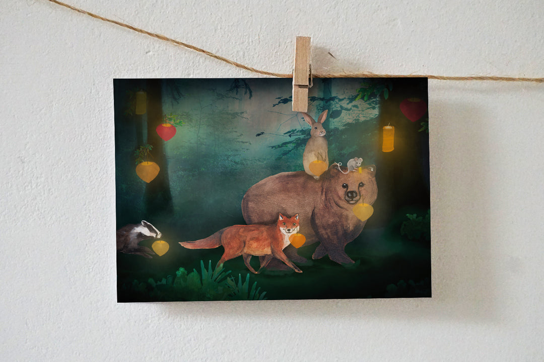 Kaart Lichtjes in de nacht