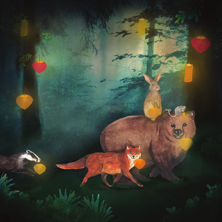Wisselplaat Woodland Friends with Lanterns