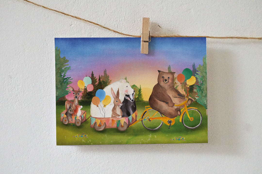 Kaart Treintje met dieren