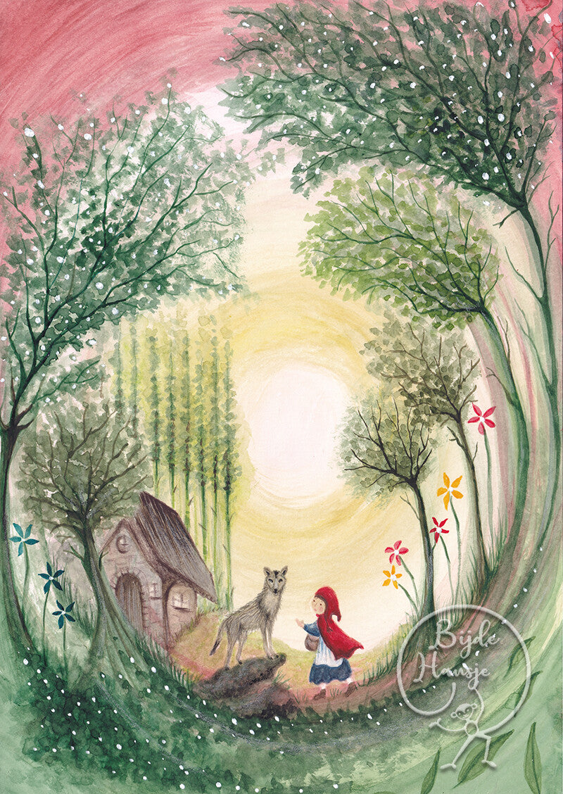 Card Little Red Riding Hood