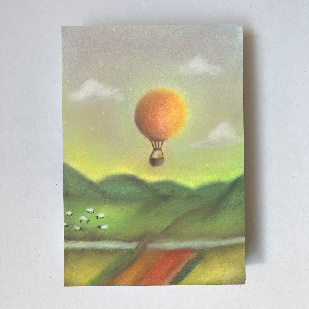Card Hot air balloon